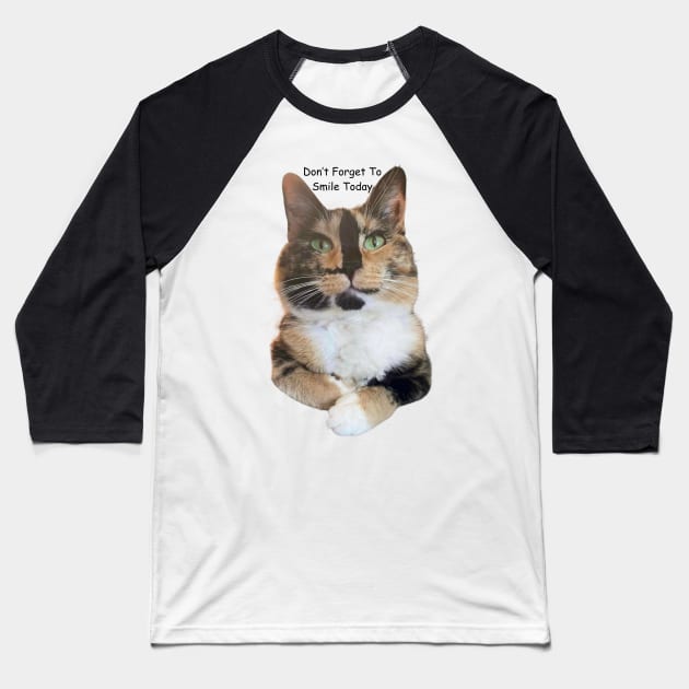Snickers The Smiling Cat Baseball T-Shirt by SnickersTheSmilingCat